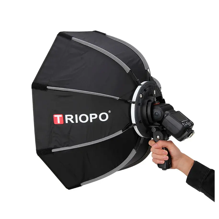 Triopo KS2-55 Softbox Octogonal Para Speedlight Con Empuñadura 55cm 1