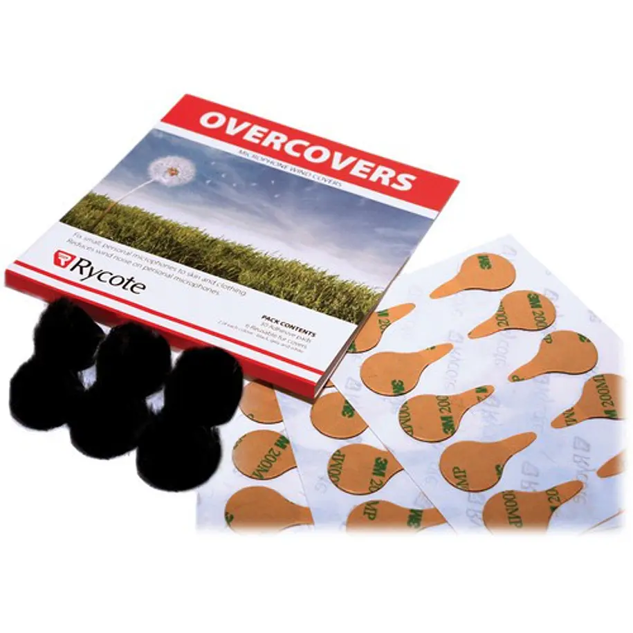 Rycote Rycote Overcovers (Negro, 6-Pack, 30 Stickies) 1