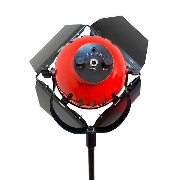 Iluminus Redhead Bicolor Luz Led 50W Con Dimmer y Barndoor 10