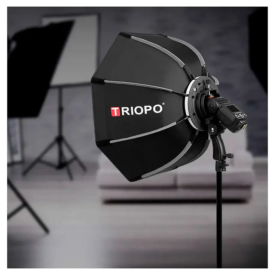 Triopo KS2-90 Softbox Octogonal Para Speedlight Con Empuñadura 90cm 3