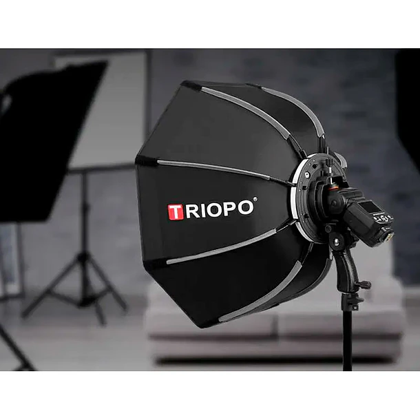 Triopo KS2-55 Softbox Octogonal Para Speedlight Con Empuñadura 55cm 11