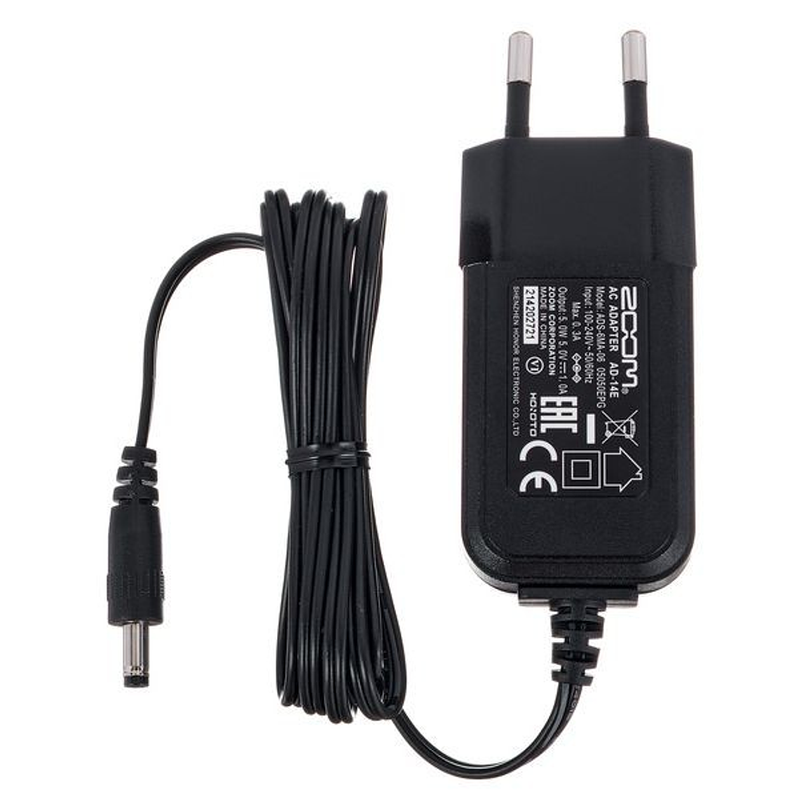 Zoom AD-14E Adaptador Corriente 5V 1A Compatible Con H4n, H4n Pro, R16, R24 1