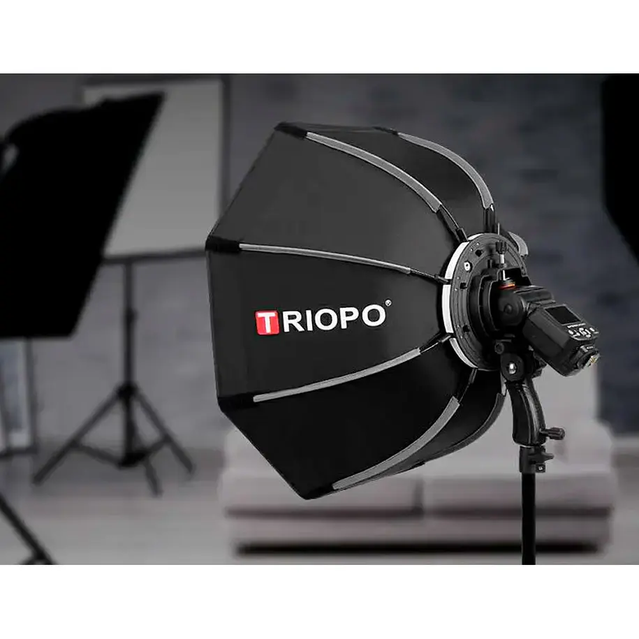 Triopo KS2-120 Softbox Octogonal Para Speedlight Con Empuñadura 120cm 10
