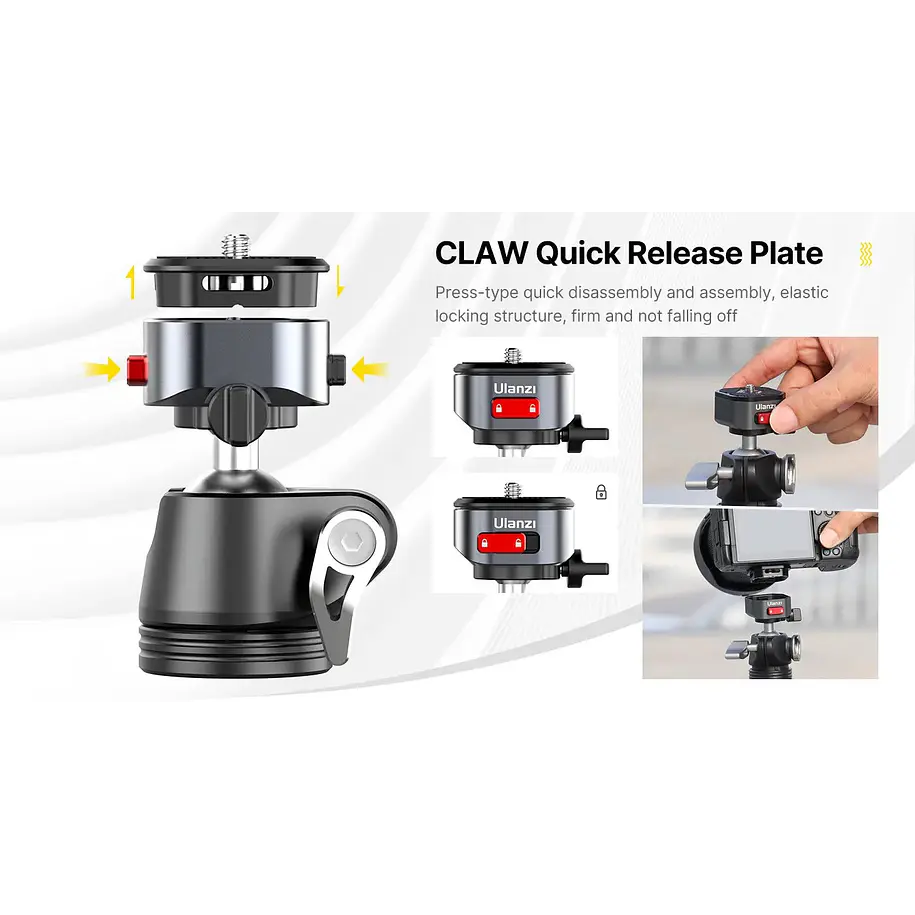 Ulanzi MT-68 CLAW T061CNB1 Trípode Flexible Galleta Desmontable 18