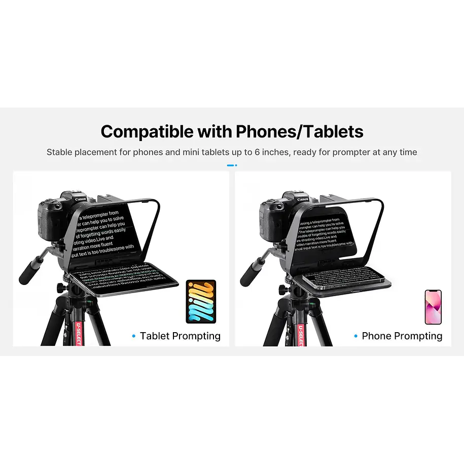 Ulanzi RT02 Teleprompter Universal Para Cámaras, Teléfonos o Notebook 13