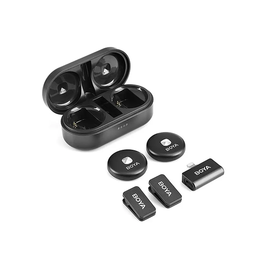 Boya Omic-D kit de micrófono doble inalámbrico con conector Lightning (iPhone) 4