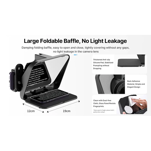 Ulanzi RT02 Teleprompter Universal Para Cámaras, Teléfonos o Notebook 14