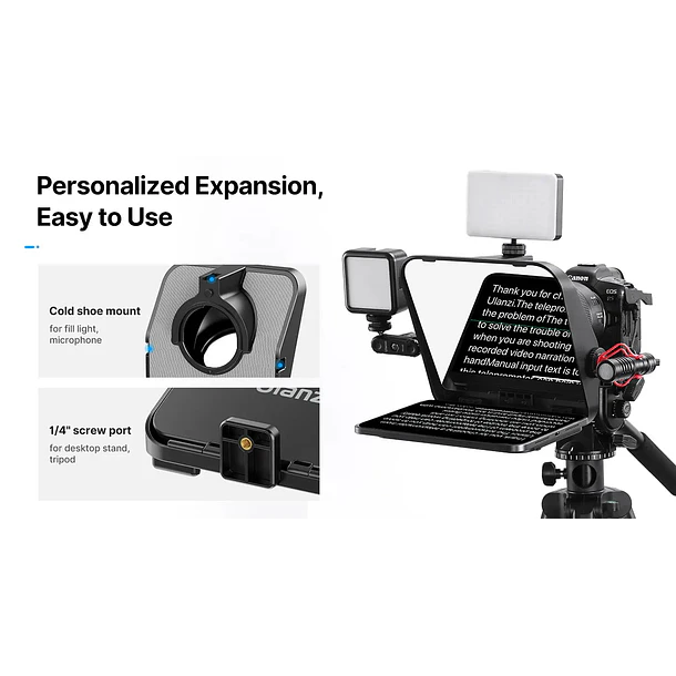 Ulanzi RT02 Teleprompter Universal Para Cámaras, Teléfonos o Notebook 17