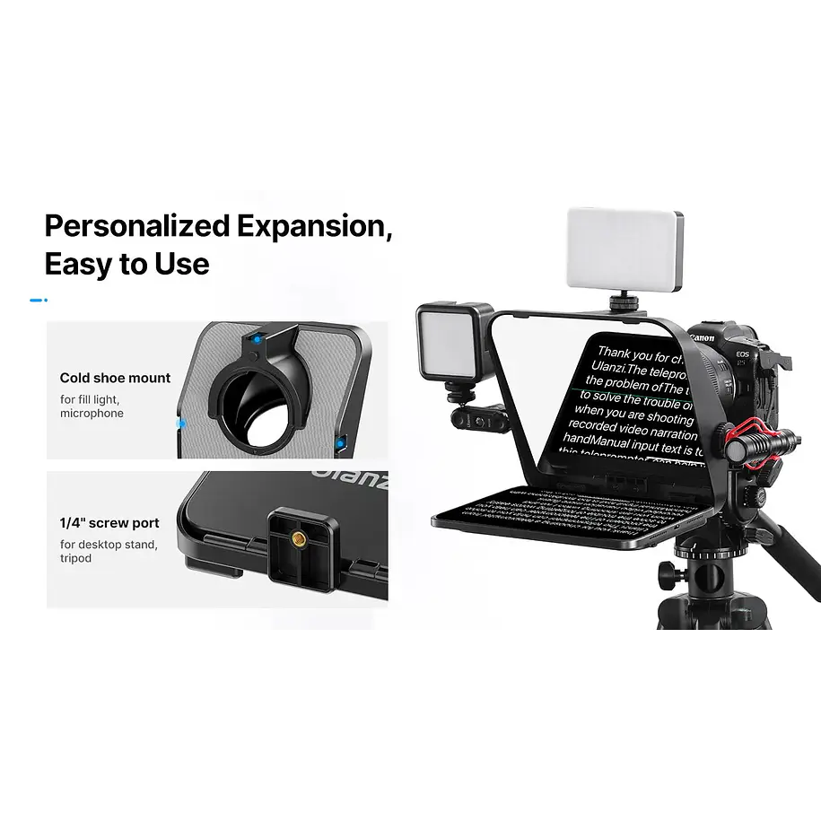 Ulanzi RT02 Teleprompter Universal Para Cámaras, Teléfonos o Notebook 17