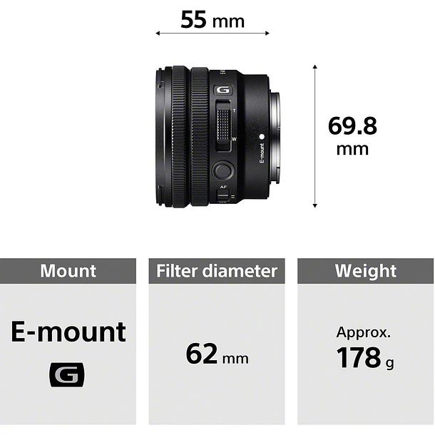 Sony Lente E PZ 10-20mm F4 G 11