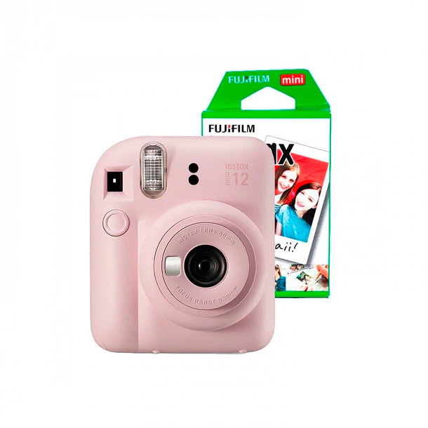 FUJIFILM KIT INSTAX KIT MINI 12 PINK CAMARA + PELICULA PARA FOTOS 10 1