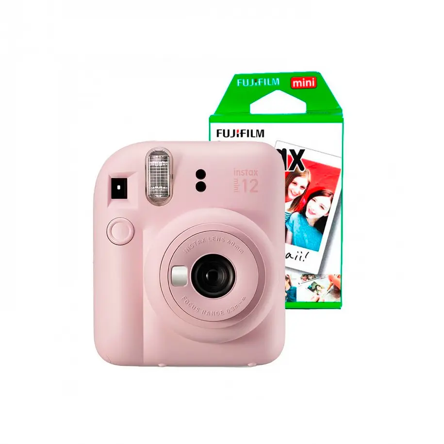 FUJIFILM KIT INSTAX KIT MINI 12 PINK CAMARA + PELICULA PARA FOTOS 10 1