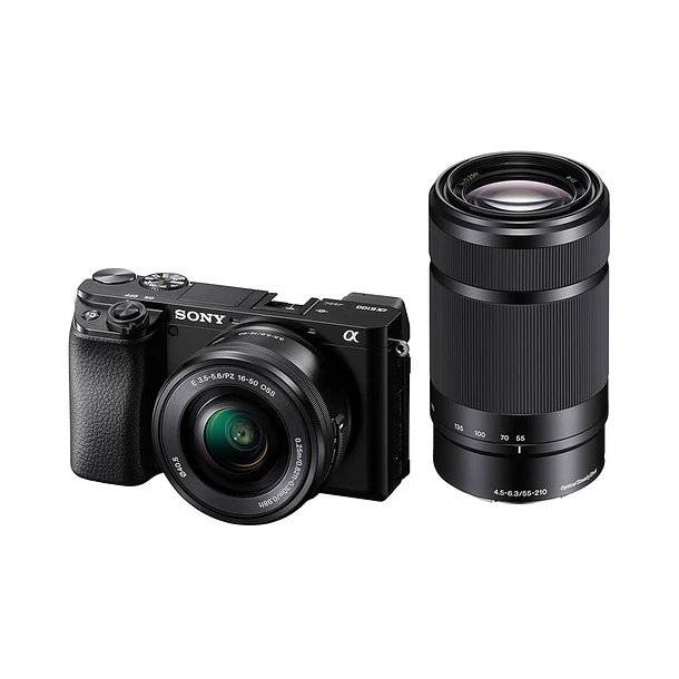 Sony Alpha 6100 Con Lentes 16-50mm y 55-210mm Cámara APS-C   ILCE-6100XBQE38 1