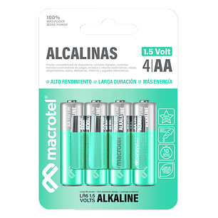 Macrotel 4 Pilas AA Alcalinas 1.5V