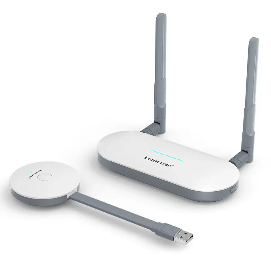 Lemorele G60 Transmisor Inalámbrico de Video Full HD 1080P  50 metros Desde Puerto USB a HDMI o VGA 1