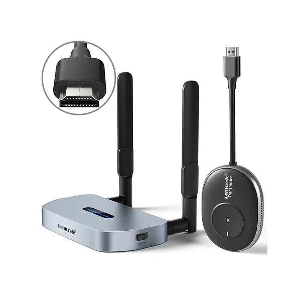 Lemorele Q5R1 Transmisor Video 4K  Inalámbrico HDMI a HDMI o VGA 1