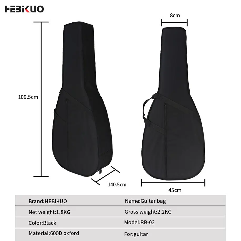 Hebikuo Softcase De Guitarra Acustica Bb02 2