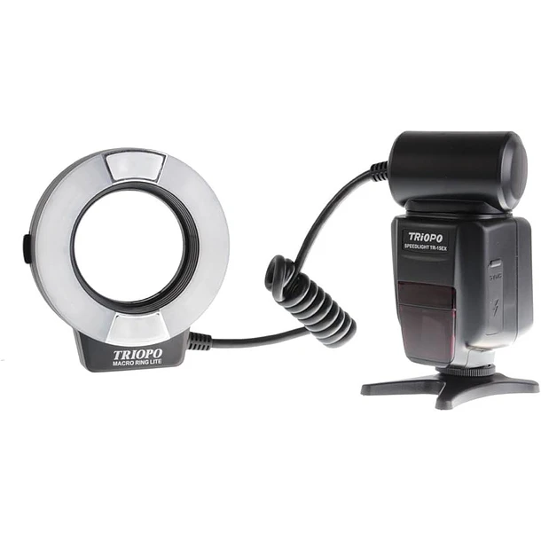 Triopo TR-15EXN Flash Anular Para Macro Fotografía Para Nikon Con Luz Led 1
