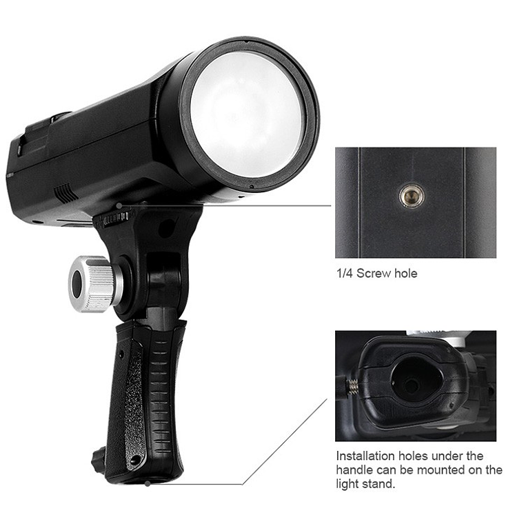 Triopo F1-250 Flash de Estudio Portátil 250W Con Batería Recargable 9