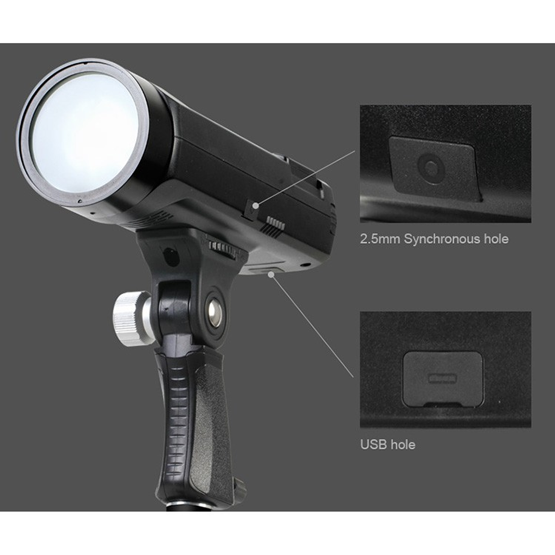 Triopo F1-250 Flash de Estudio Portátil 250W Con Batería Recargable 10