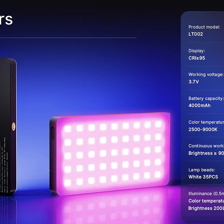 Ulanzi PL-01 LT002 Luz LED de 7