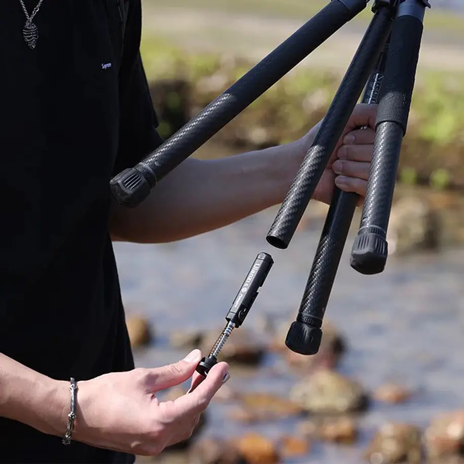 Ulanzi X-Aircross F38 Trípode Video Ideal Para Viajes UL-3318 de Fibra de Carbono 9