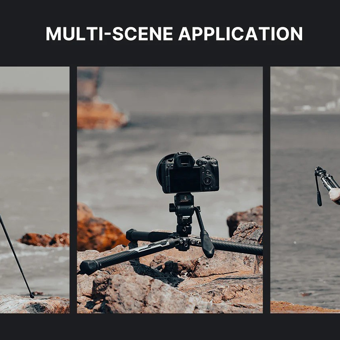 Ulanzi X-Aircross F38 Trípode Video Ideal Para Viajes UL-3318 de Fibra de Carbono 14