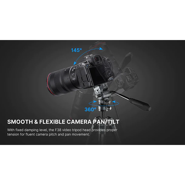 Ulanzi X-Aircross F38 Trípode Video Ideal Para Viajes UL-3318 de Fibra de Carbono 15
