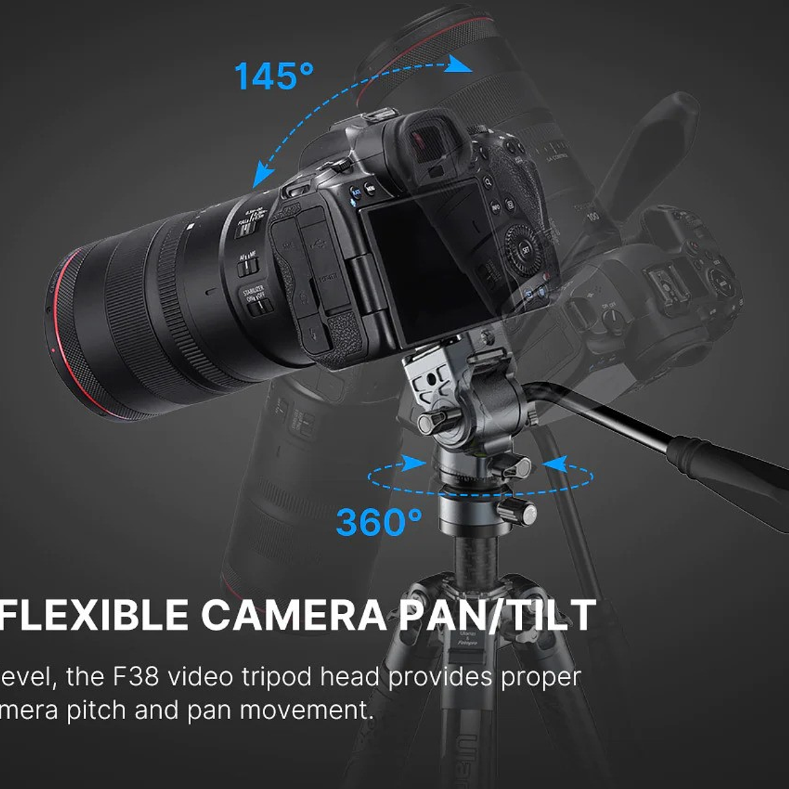 Ulanzi X-Aircross F38 Trípode Video Ideal Para Viajes UL-3318 de Fibra de Carbono 15