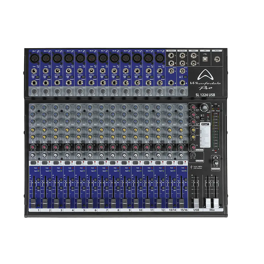 Wharfedale Sl1224usb Bk Mixer 14ch Fx Eq Wharfedale 1