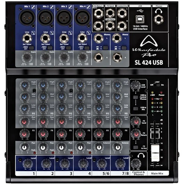 Wharfedale Sl 424 Usb Bk Mixer Analogo Wharfedale 1
