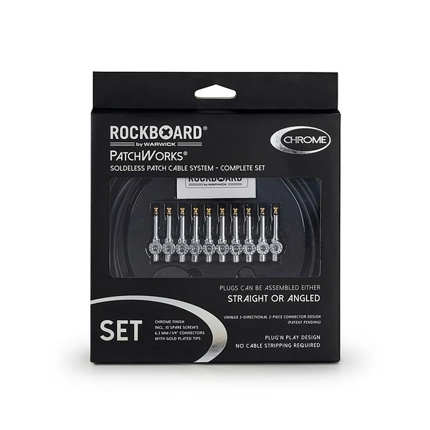 Rockboard Rbo Cab Pw Set Cr Pack Cable Instrumento Solderless 3mt C/10 Plugs Rockboard 1