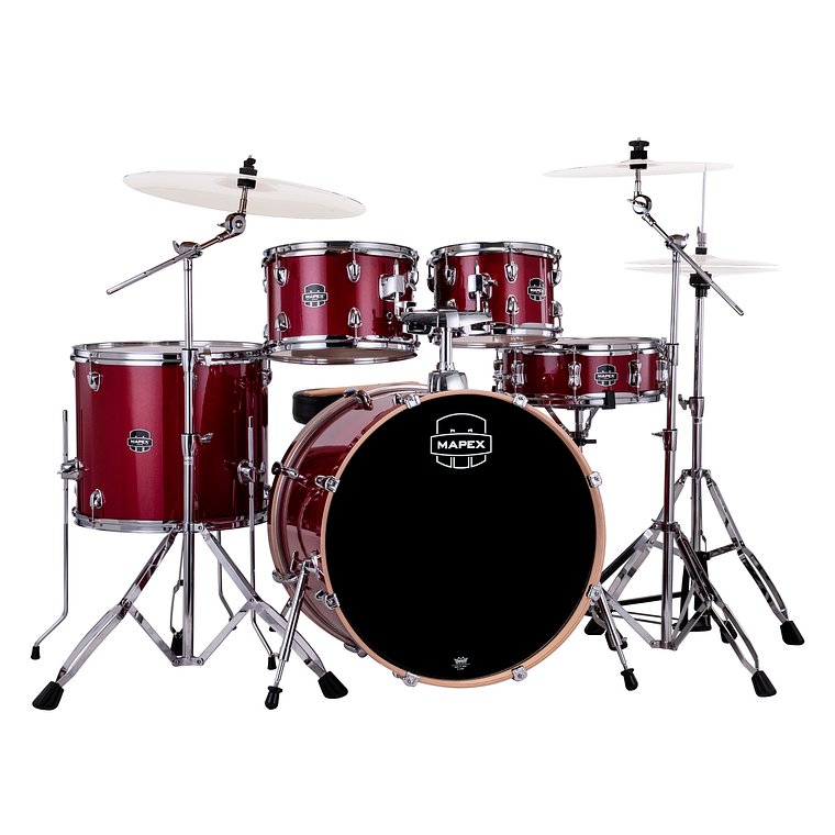 Mapex Ve5295ftvm Shell Pack Venus Series Crimson Red Sparkle Mapex 1