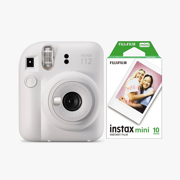 INSTAX KIT MINI 12 CLAY WHITE + FILM X10 1