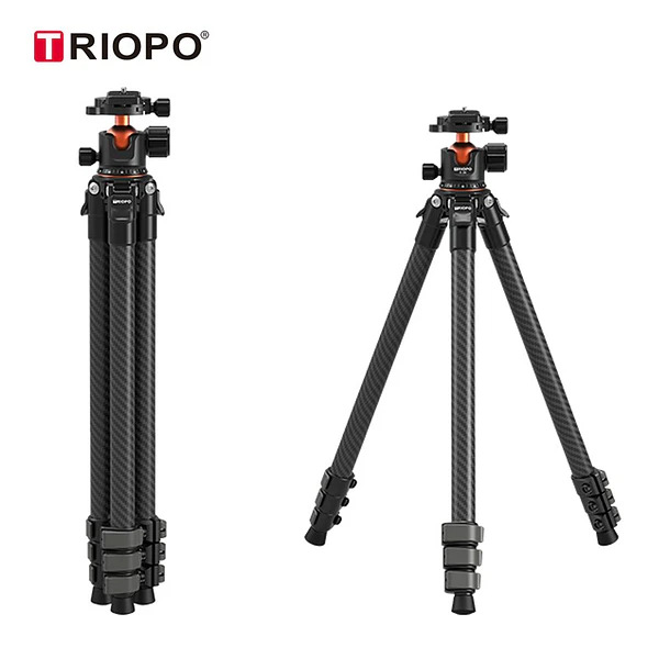 Triopo TS-254B+X2 Trípode de Fibra de Carbono Para Cámaras de Hasta 5Kg 16