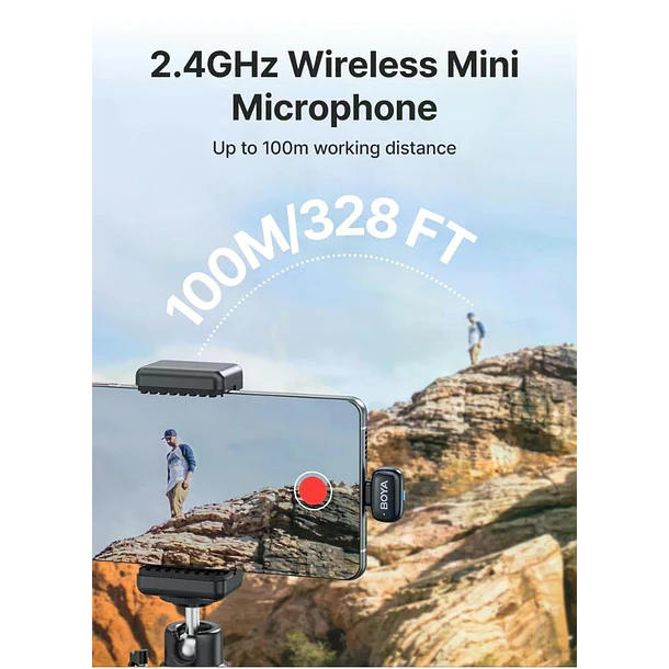 BOYAMini  Micrófono Inalámbrico Doble USb-C y Lightning 8