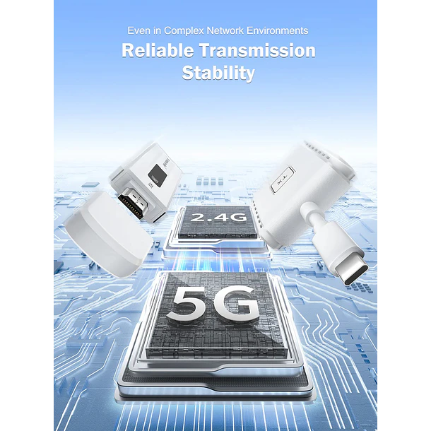 Lemorele P300 Transmisor Inalámbrico USB-C a HDMI Multi-Device 4