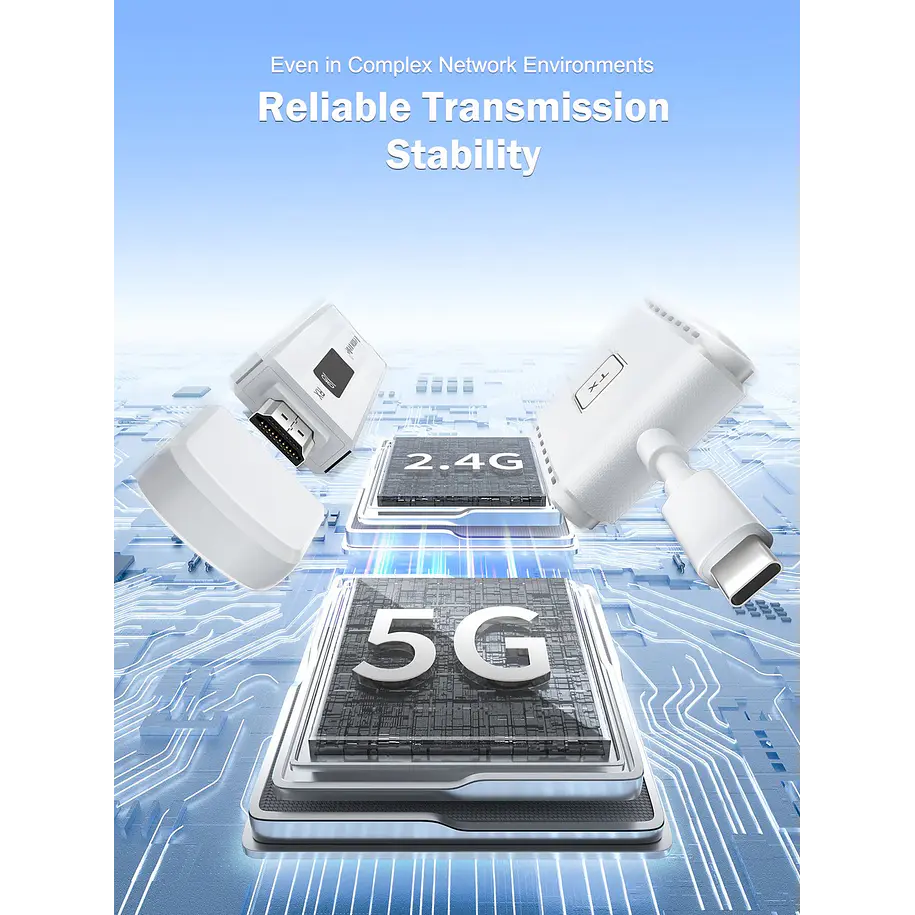 Lemorele P300 Transmisor Inalámbrico USB-C a HDMI Multi-Device 4