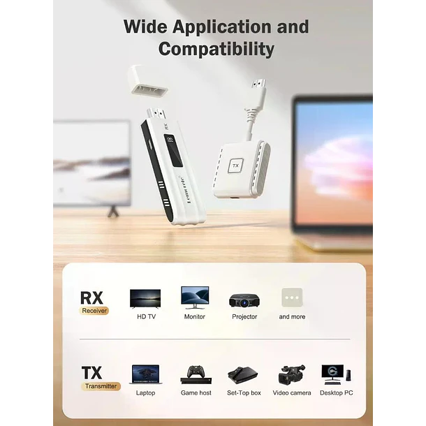 Lemorele P200 Transmisor Inalámbrico de Video HDMi a HDMi Multi-Device 7