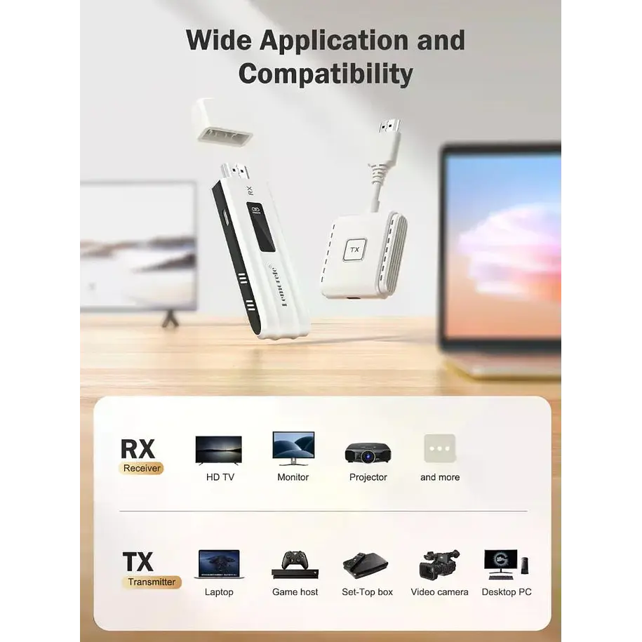 Lemorele P200 Transmisor Inalámbrico de Video HDMi a HDMi Multi-Device 7