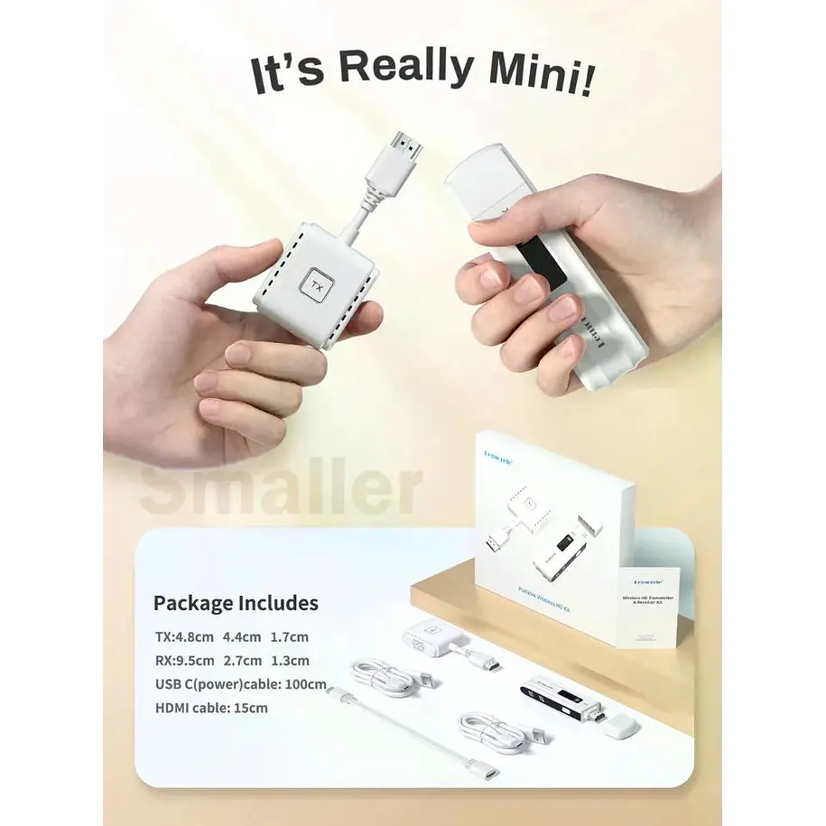 Lemorele P200 Transmisor Inalámbrico de Video HDMi a HDMi Multi-Device 9