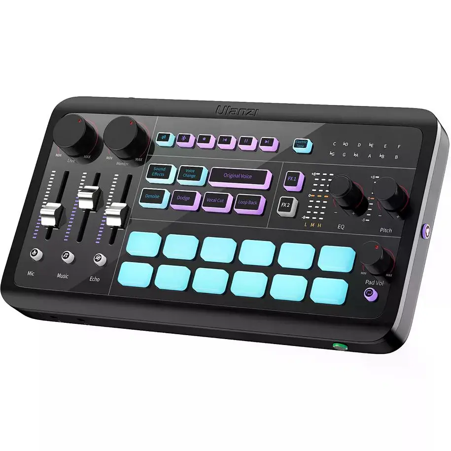 Ulanzi AX01 UCaster Live Tarjeta de Sonido Para Podcast y Streaming Con Batería Recargable 1