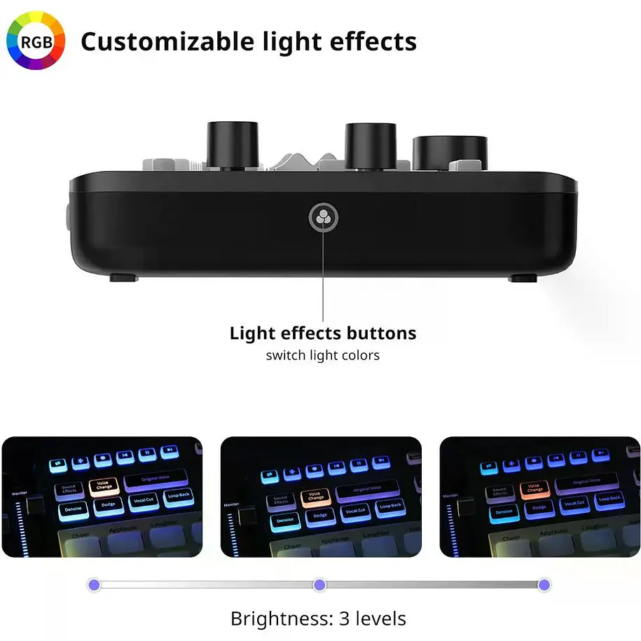 Ulanzi AX01 UCaster Live Tarjeta de Sonido Para Podcast y Streaming Con Batería Recargable 7