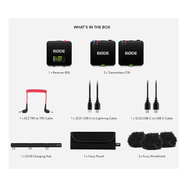 Rode Wireless GO (Gen 3) - Sistema inalámbrico compacto dual 6