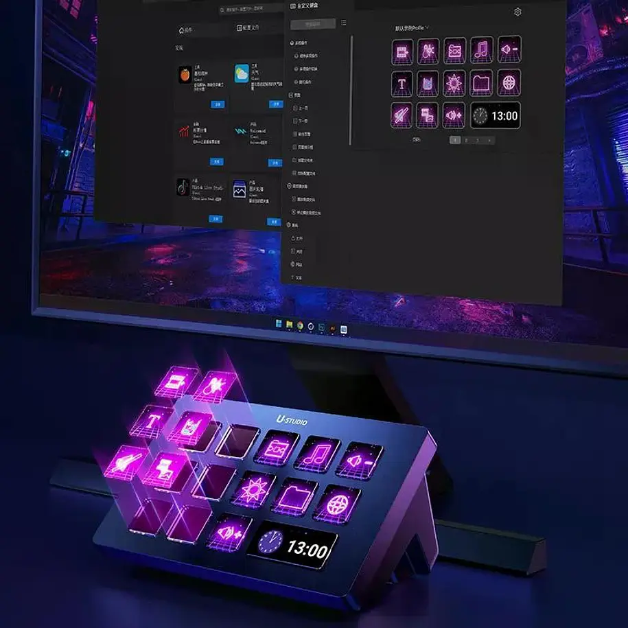 Ulanzi D200 Teclado LCD Configurable Con Controlador de Contenido en Vivo 6