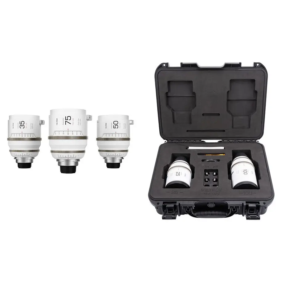 Viltrox Maleta 5 Lentes Anamorficos 25,35,50,75 y 100mm T2.0 Fullframe Montura PL 1