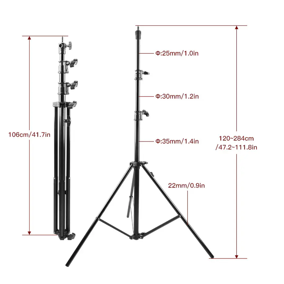 E-image Trípode Iluminación  Hasta 2.8m y Soporta 8 Kg   LS-PRO50A 3