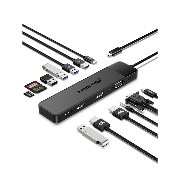 Lemorele TC200  Estación Docking USB-C 13 en 1 1