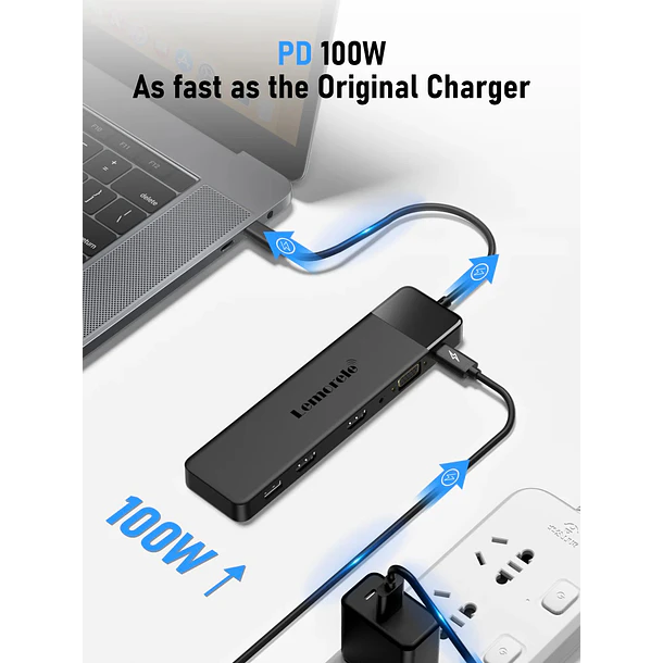 Lemorele TC200  Estación Docking USB-C 13 en 1 2