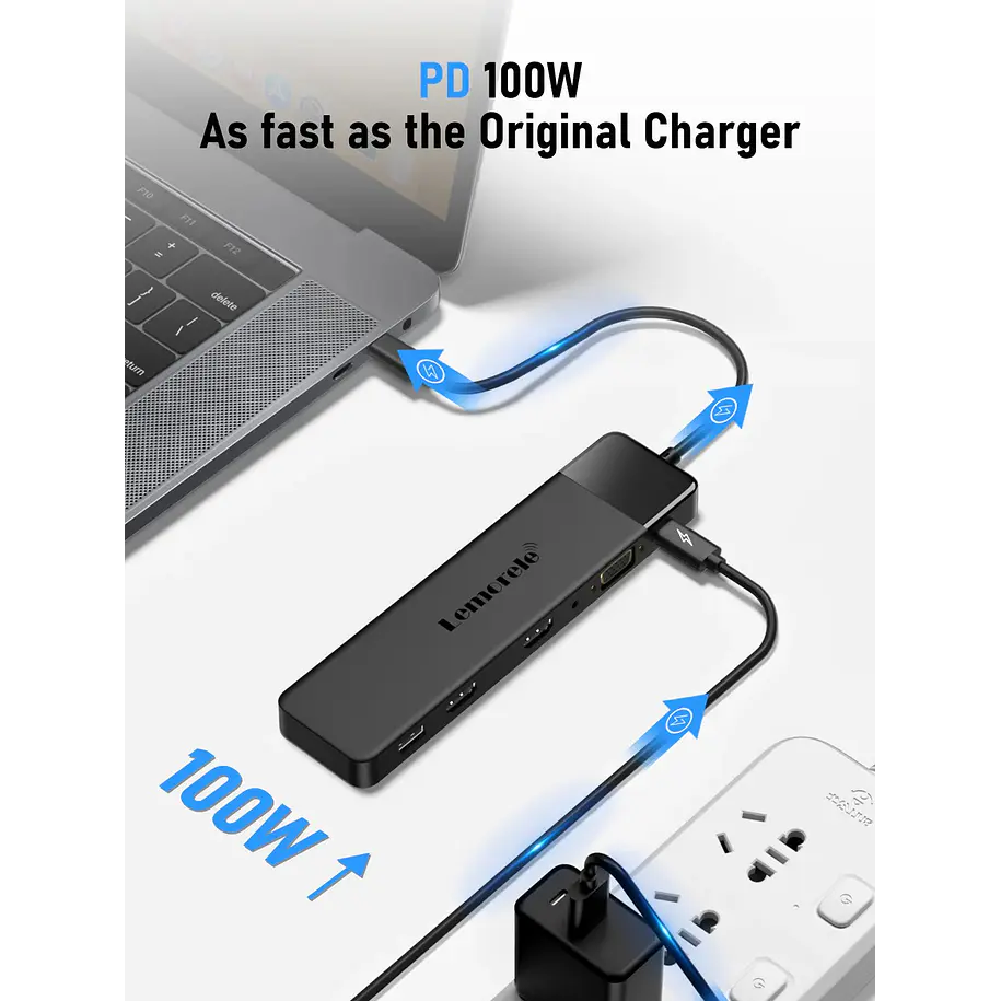 Lemorele TC200  Estación Docking USB-C 13 en 1 2
